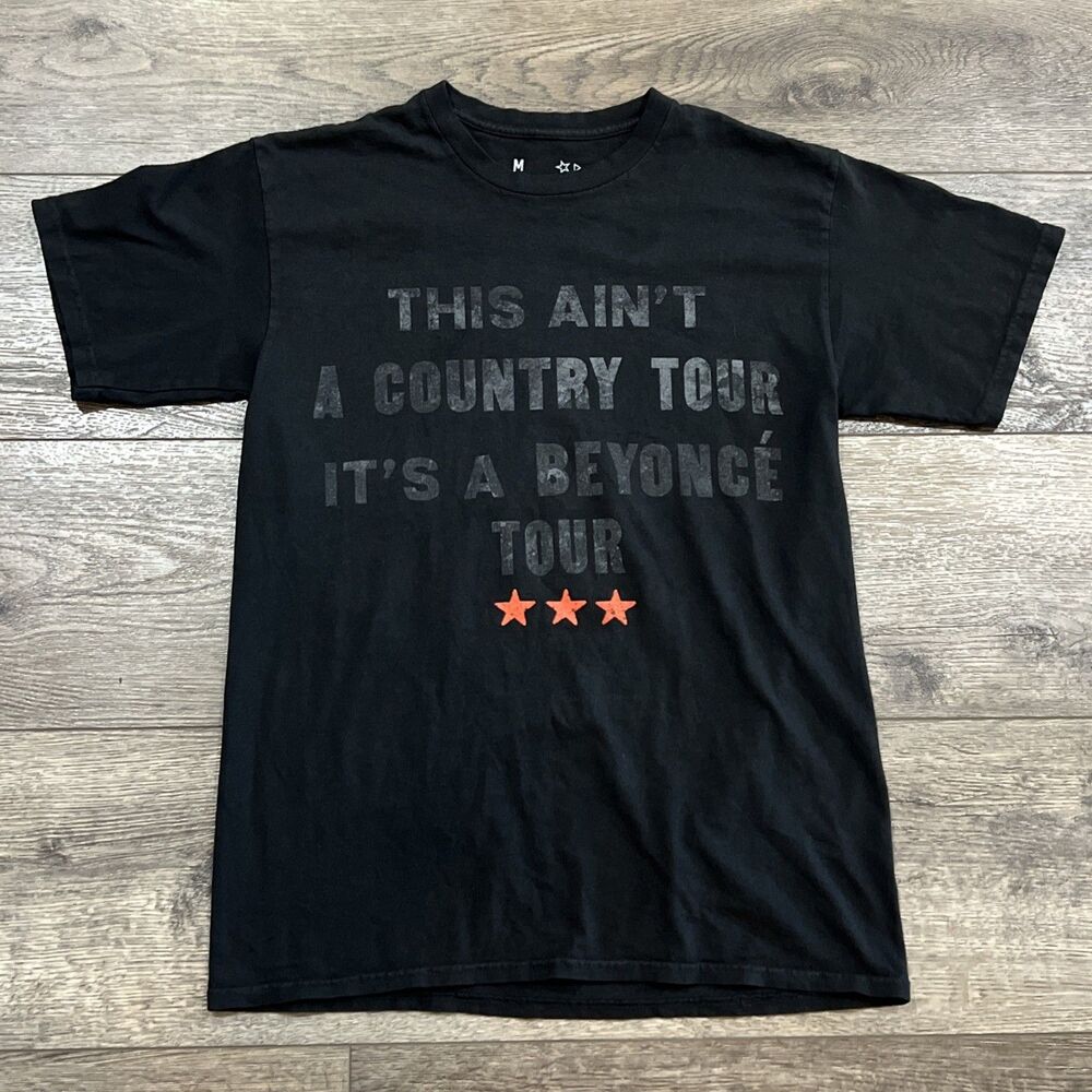 Beyonce This Ain’t A Country Tour Cowboy Carter Black T-Shirt Men's Size Medium